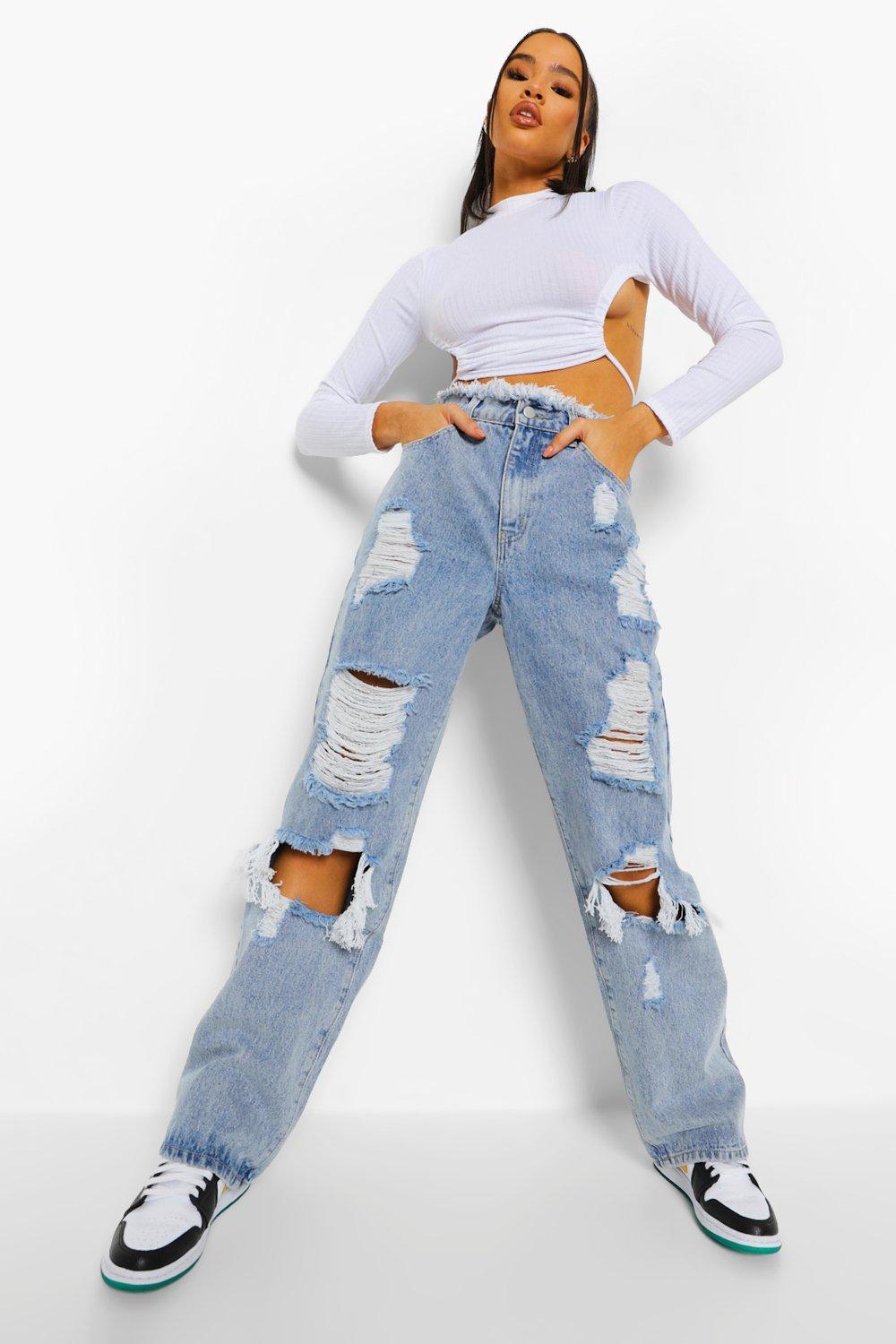 Jeans boyfriend troué new arrivals